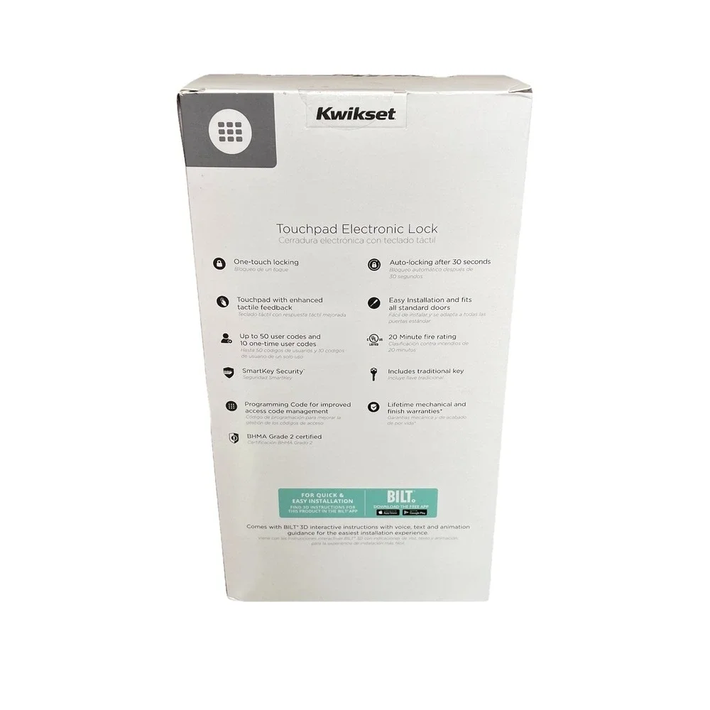 Kwikset SmartCode 270 Touchpad Electronic Deadbolt In Satin Nickel 992700004 NEW